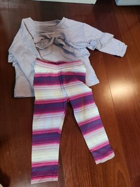 Gymboree Pink & Purple Striped Kids Leggings
